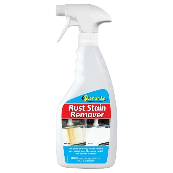 STAR BRITE Rust Stain Remover Spray - Instantly Dissolve Corrosion Stains on Fiberglass, Vinyl, Fabric, Metal & Painted Surfaces - Also Removes Sprinkler Stains - 22 OZ (089222P)