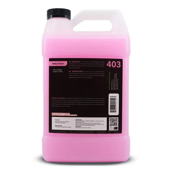 3D Final Touch Quick Detail Spray - Easy Spray On, Wipe Off Showroom Shine 1 Gallon