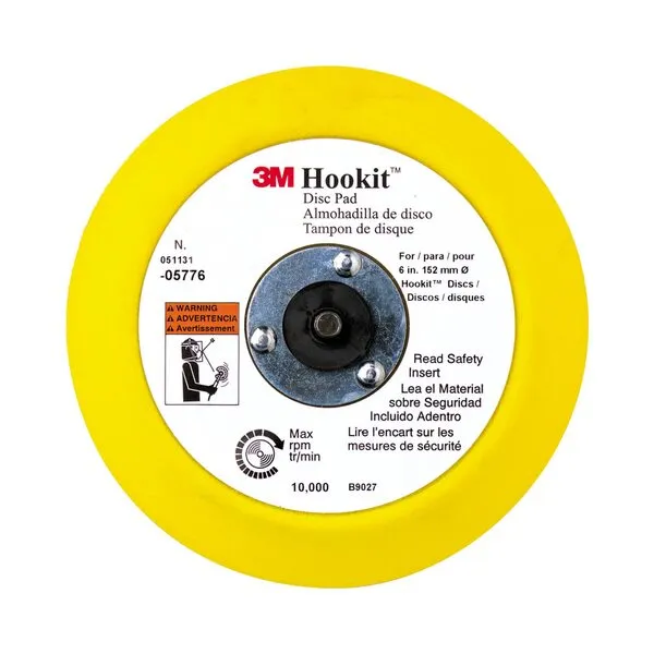 3M Hookit Disc Pad 05776, Easy Change Out, Medium Density Foam, 6 in