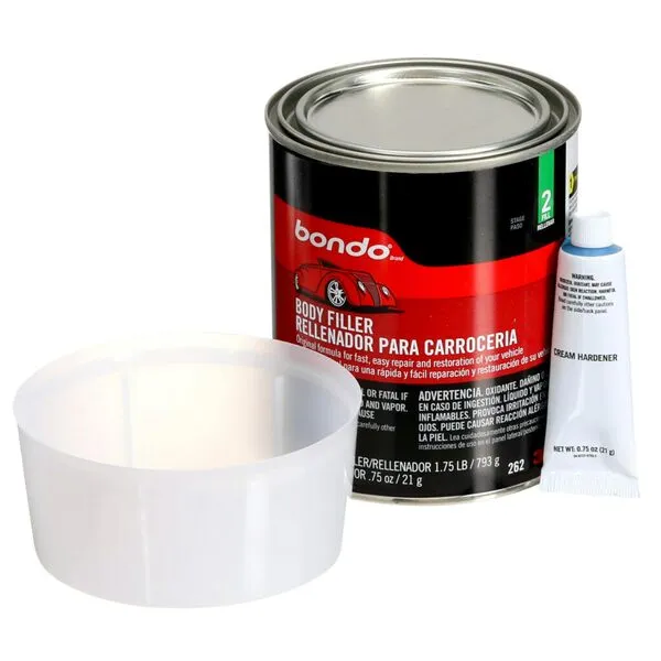 Bondo Body Filler, Original Formula for Fast, Easy Repair & Restoration for Your Vehicle, 00262, Filler 1.57 lb and Hardener 0.75 oz, 1 Can