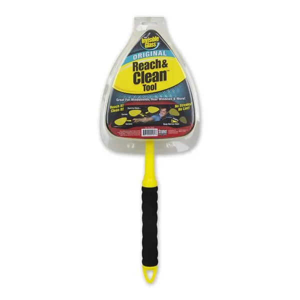 Invisible Glass 95161 Reach and Clean Tool (1-Piece) - Window Wand Glass Cleaning Tool for Windshields, Cleaner for Auto Glass, Hard-to-Reach Places