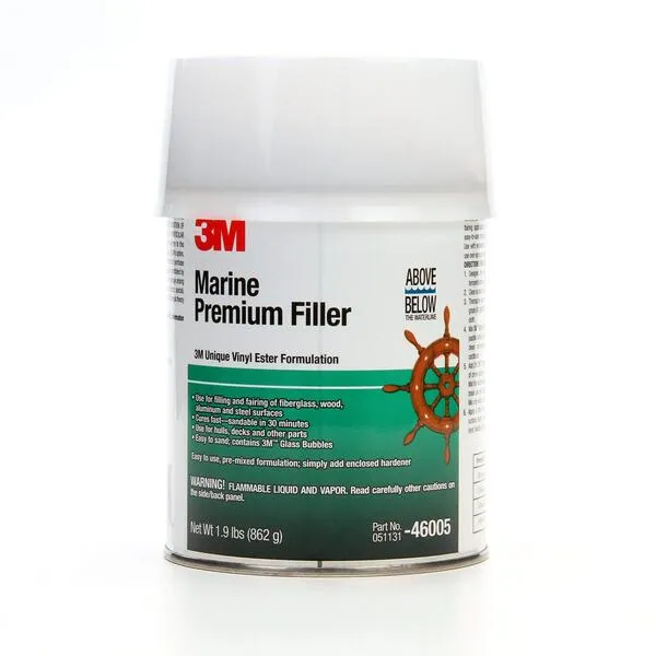 3M Marine Premium Filler, 46005 1 qt , White
