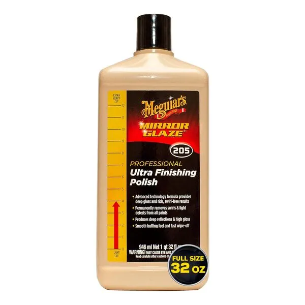 Meguiar's Mirror Glaze M20532 Ultra Finishing Polish - Professional Grade Polish for a Flawless Mirror-Like Finish - 32 Oz
