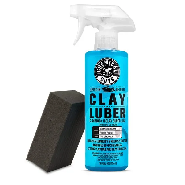 Chemical Guys CLAY_BLOCK_KIT Clay Block V2 and Clay Luber, Clayblock and Clay Super Lube, 16 fl oz