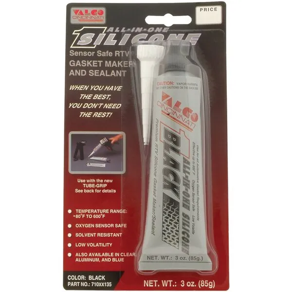 Valco Cincinnati 71135 Black All-in-One Silicone with Nozzle - 3 oz. Tube
