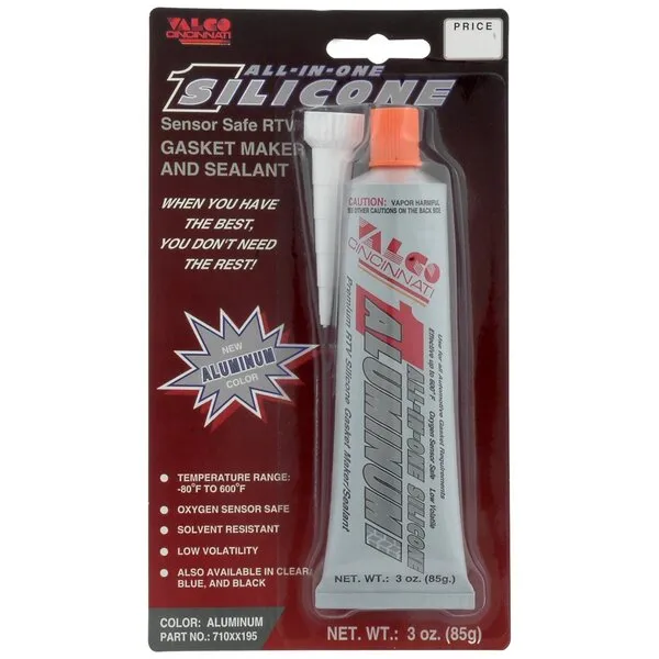Valco Cincinnati 71195 All-in-One Aluminum Silicone with Nozzle - 3 oz. Tube