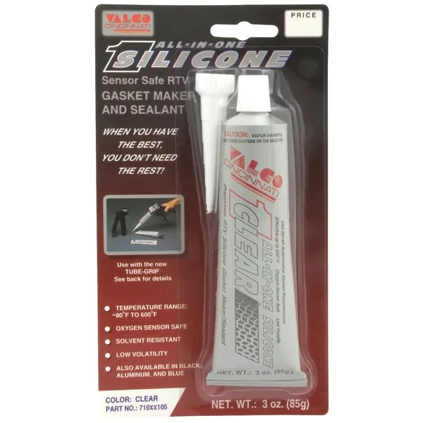 Valco Cincinnati 71105 Clear All-in-One Silicone with Nozzle - 3 oz. Tube