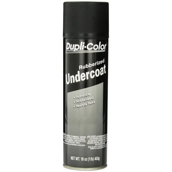 Dupli-Color EUC101A00 Paintable Rubberized Undercoat - 16 oz., Black