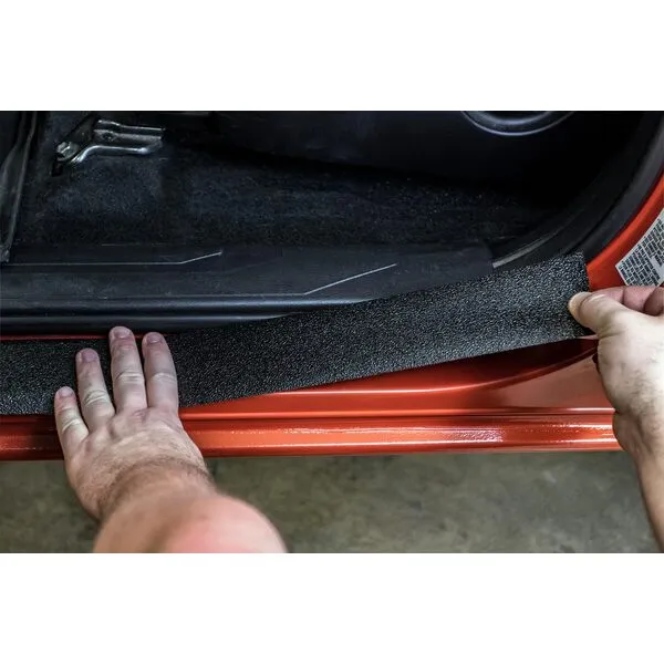 XPEL Black Door Sill Guard - 60x2.75in Universal Fit PVC Paint Protection Film Kit