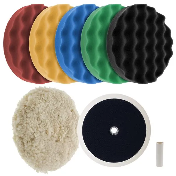 Ultimate 6 Pad Buffing and Polishing Kit with 6-8
