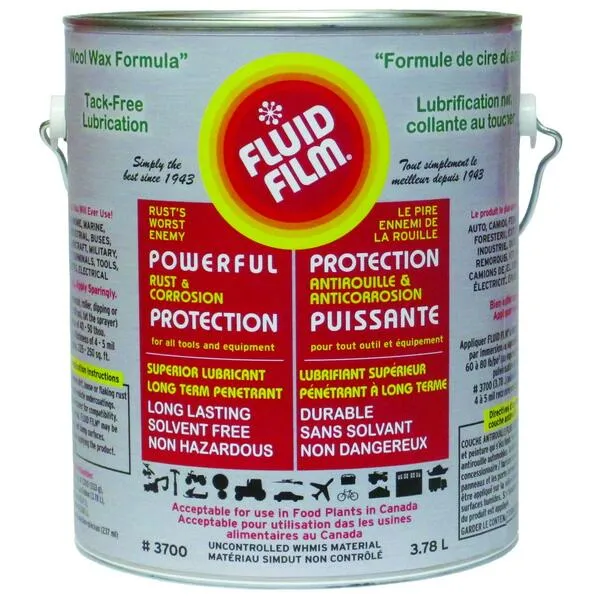 Fluid Film 1 Gallon Can Rust Inhibitor Rust Prevention Anti Corrosion Anti Rust Coating Undercoating Underbody Rust Proofing Corrosion Protection for Truck Snow Blower Mower Car Semi Tractor Bus