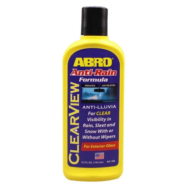 ABRO Clearview Anti-Rain, 3.5 fl oz, Car Window & Windshield Rain & Water Repellent, Enhances Visibility & Safety, Ideal for Windshields, Windows & Patio Doors