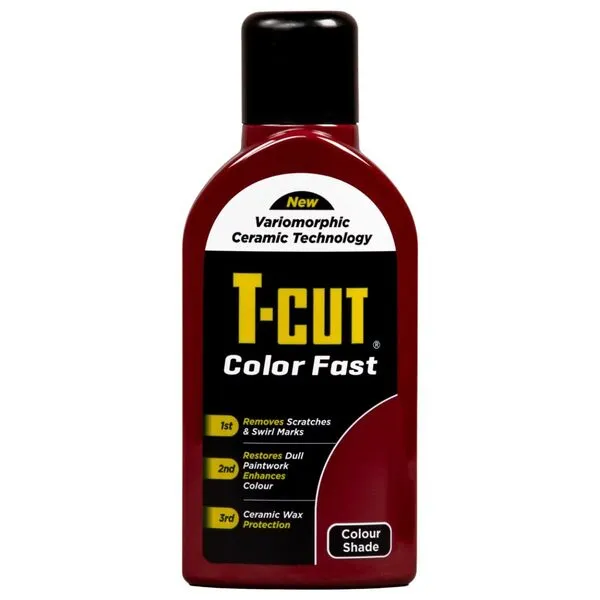 T-Cut Dark Red Scratch Remover, Color Fast Paintwork Restorer Car Polish, 13 Colors Available, 17 Fl Oz