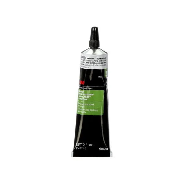 3M Super Weatherstrip and Gasket Adhesive, 08581, Black, 2 fl oz Tube, 1 Per Pack