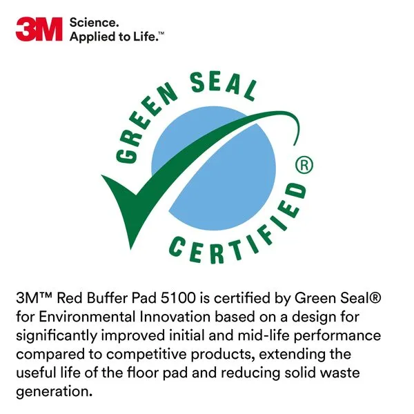 3M Buffer Floor Pad 5100, Red, 20\