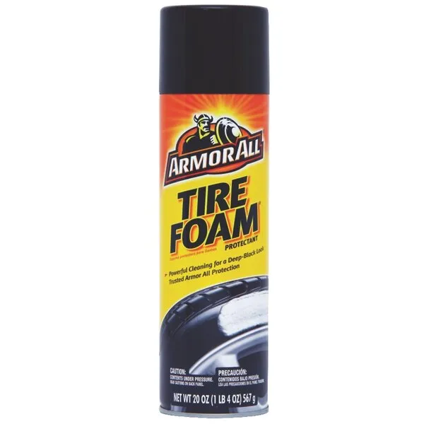 Armor All Tire Foam Protectant, Restores Deep-Black Look, 20 oz. 6 Packs