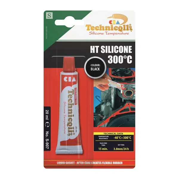 Technicqll Black High Temperature Silicone Adhesive Sealant 20Ml Heat Resistant 300\'C