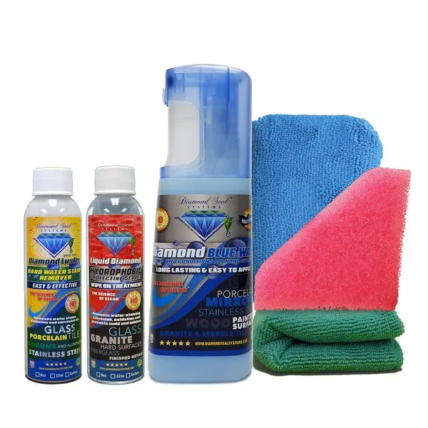 Diamond Seal Systems Forever Brilliant Made in The USA. Best Glass Restoration DSS Bath Kit Direct from The Manufacturer