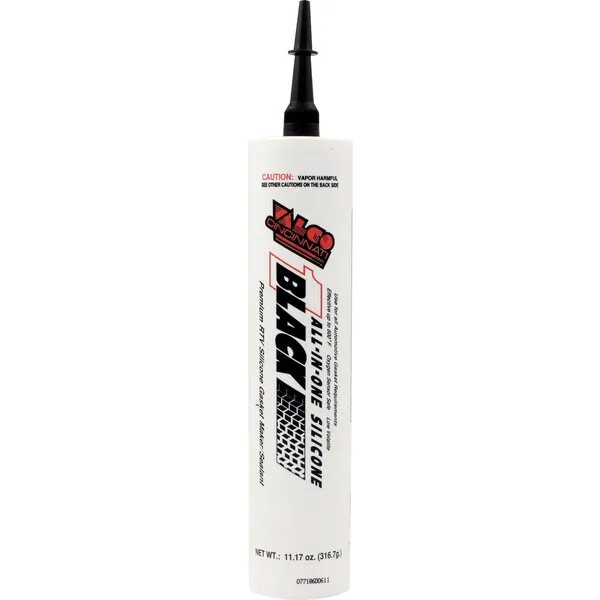 Valco Cincinnati 71142 Black All-in-One Silicone with Nozzle - 11.17 oz. Cartridge