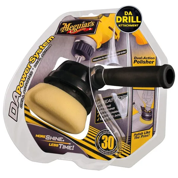 Meguiar\'s Dual Action Power System Tool: Get Professional Results Compounding, Polishing, and Waxing - Attaches to a Standard Drill - Easy to Use Car Polishing Tool