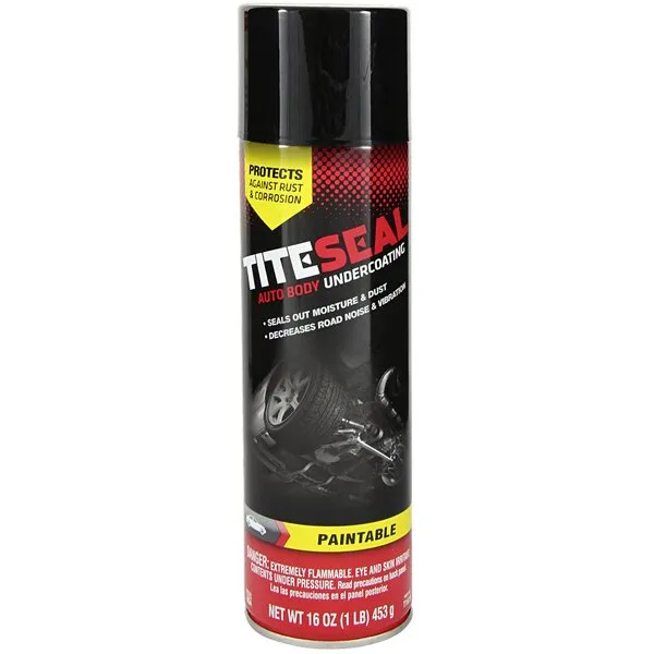 TITESEAL by GUNK T1616-12PK Paintable Auto Body Undercoating - 16 oz., (Case of 12)
