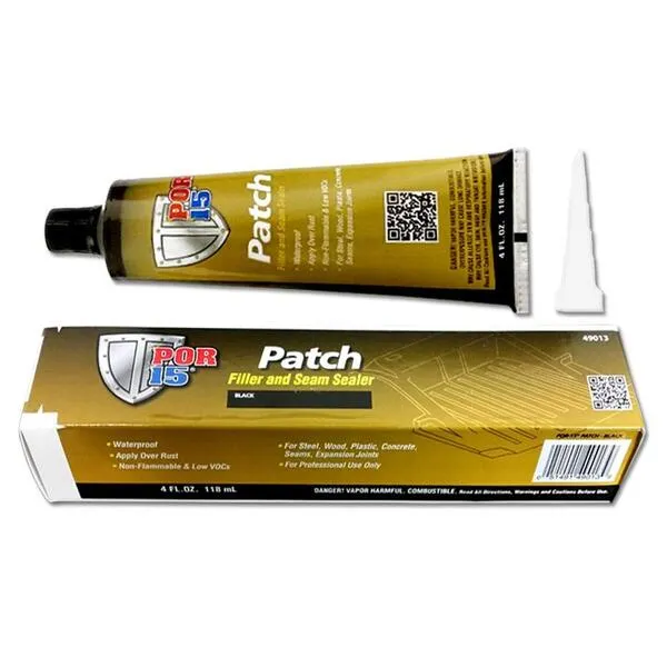 POR-15 Patch - Black 4 oz - Filler & Seam Sealer | Ultimate Filler Adhesive | Patches Holes, Cracks in Steel, Wood, and Some Plastics | Strengthen Weakened Metal
