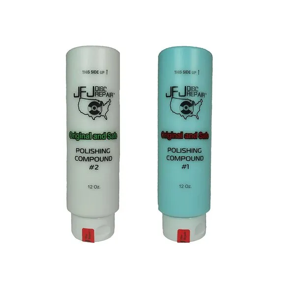 Original JFJ Polish Compound Combo Pack 12oz Blue #1 & White #2 (JFJ Easy Pro, Plus, Single, Double and Armless Compatible)