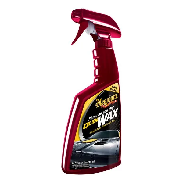 Meguiar's Quik Wax - Easy-to-Use Spray Wax to Add Gloss, Shine, and Protection - Car Spray Wax that can be used as a Wet or Dry Car Wax - Spray on and Wipe Off Shine Booster Spray, 24 Oz