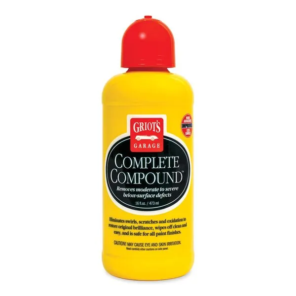 Griot's Garage 10862 Complete Compound – Remove Scratches & Swirl Marks by Hand or With a Polisher, Easy Wipe Off With No Dust. Body Shop Safe with No Silicones or Fillers , 16 Ounce