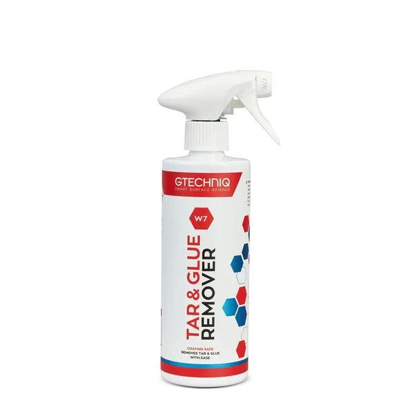 Gtechniq - W7 Tar and Glue Remover - Full Strength Solvent Based, Softens and Dissolves Adhesive, Safe to Use with Waxes, Coatings & Sealants (500ml)