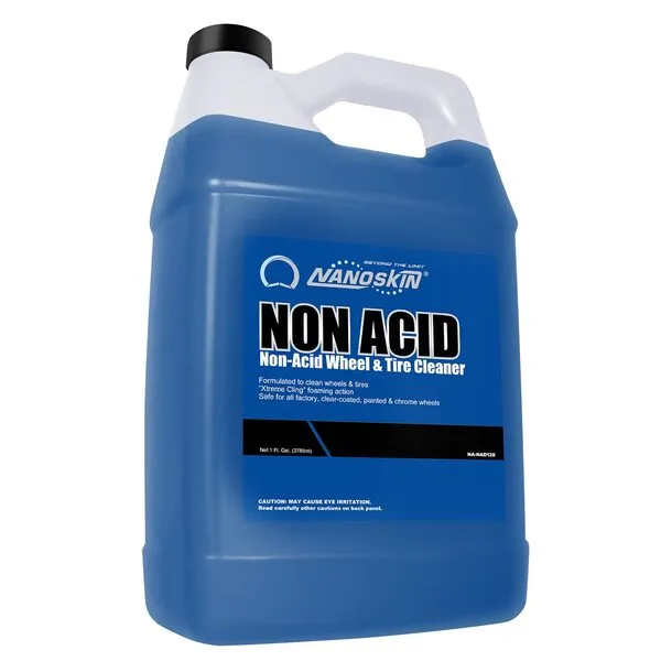 Nanoskin NON ACID Professional Wheel & Tire Cleaner 1 Gallon – Works with Wheel Brush & Tire Brush | Car Wash Wheel Cleaning Spray for Car Detailing | Removes Brake Dust, Oil, Dirt, Light Corrosion
