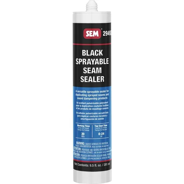 SEM 29492 1K Black Seam Sealer, 9.5 oz.