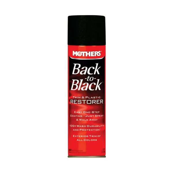 Mothers 06110 Back-to-Black Trim & Plastic Restorer Aerosol, 10 oz.