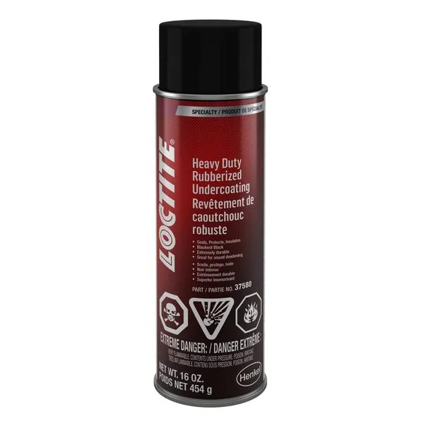 LOCTITE 502908 Rubberized Undercoating for Automotive: Heavy-Duty Undercoating, All-Purpose Coating, Durable and Flexible Formula | Black, 16 oz Aerosol Can (PN: 502908)