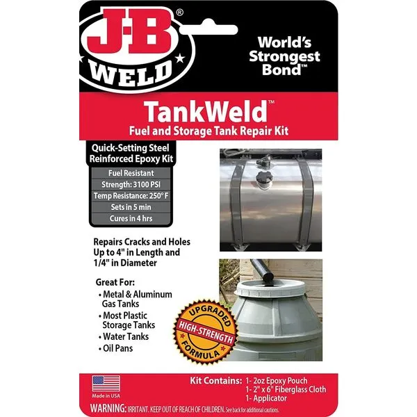 J-B Weld 2110 Metal Fuel Tank Repair Kit, Gray