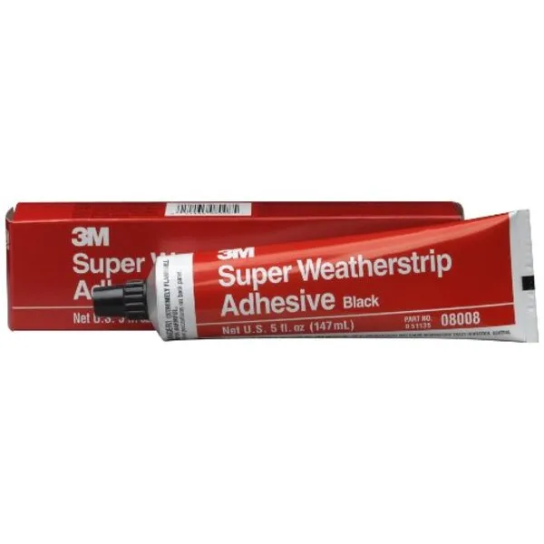 3M 08008 Super Weatherstrip Adhesive, 08008, Black, 5 oz Tube