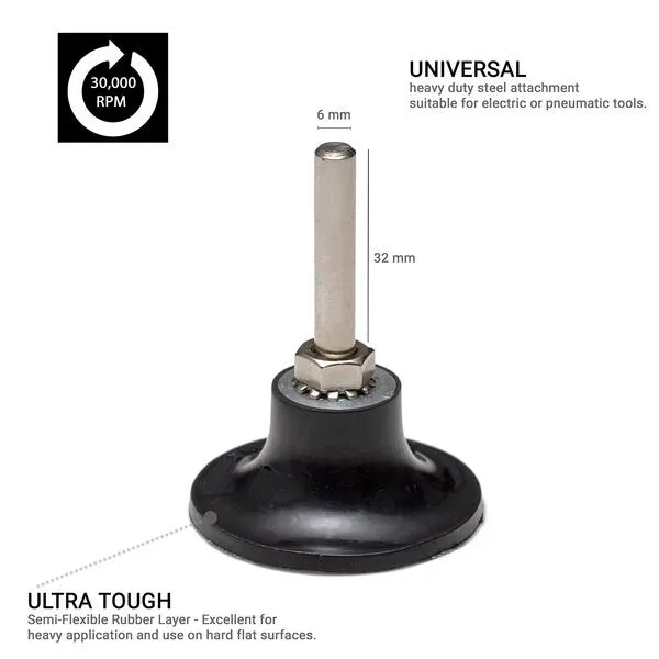 GP12731 Roll-on Backing Pad S-Type, Quick-Lock Backer, Ø 2 inch