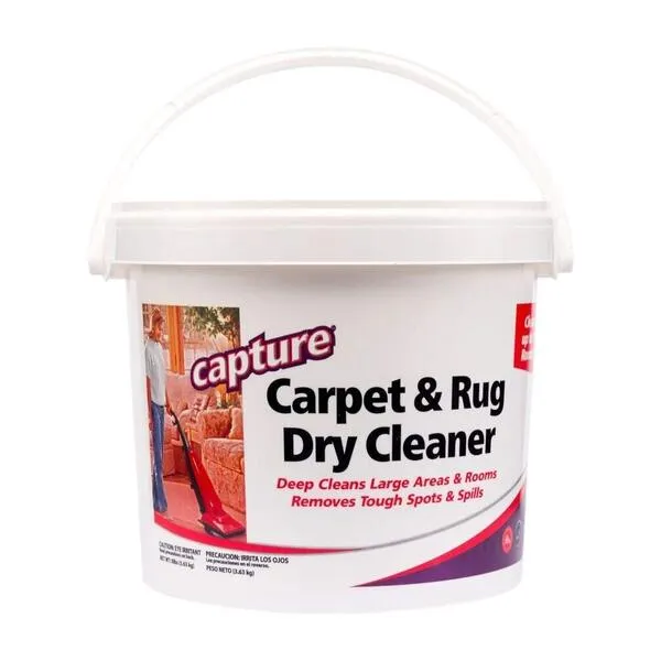 Capture Carpet & Rug Dry Cleaner w/Resealable lid - Home, Car, Dogs & Cats Pet Carpet Cleaner Solution - Strength Odor Eliminator, Stains Spot Remover, Non Liquid & No Harsh Chemical (8 Pound)