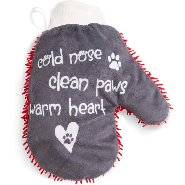 Pavilion Gift Company Heart Microfiber Dog Cleaning Mitt
