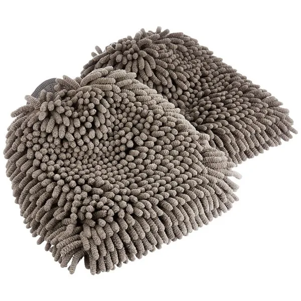 Amazon Basics Deluxe Microfiber Car Wash Drying Mitts, 2 Pack, Gray, 10.44\