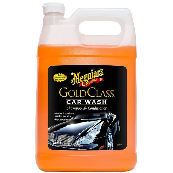 Meguiar's Gold Class Car Wash Soap, Ultra-Rich Car Wash Soap and Conditioner for Car Cleaning, Car Wash Soap to Clean and Condition in One Easy Step, 1 Gallon Car Wash Soap
