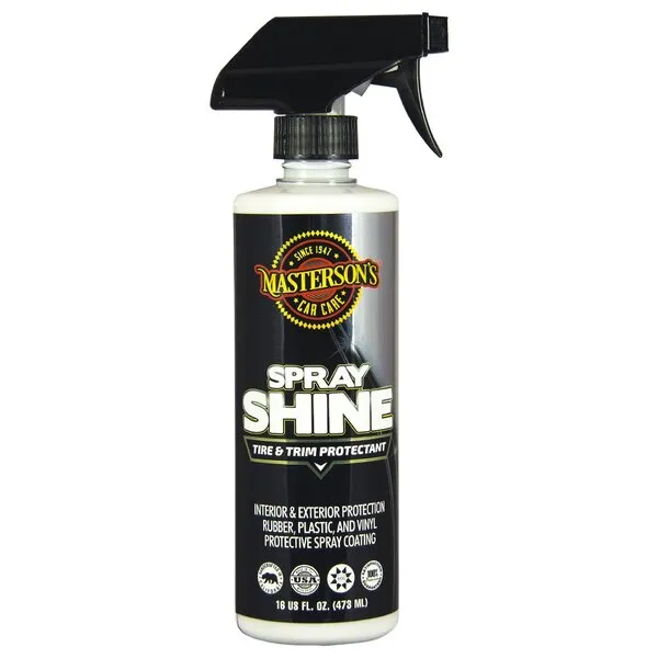 MASTERSON\'S CAR CARE MCC_113_16 Spray Shine Tire & Trim Protectant - Ultra Gloss Coating for Rubber Plastic Vinyl - UV Solar Blockers Protectant Surfaces (16 oz.)