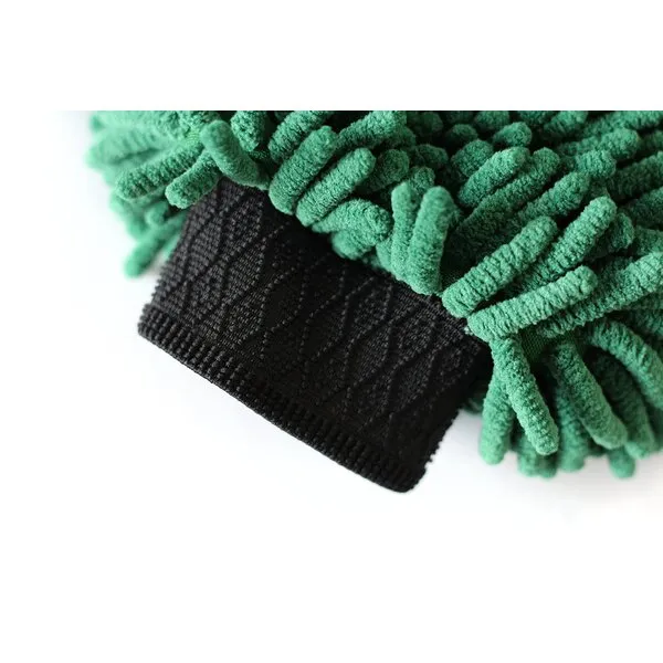 Maxshine Crazy Premium Chenille Microfiber Wash Mitt Scratch Free,Green,for Car Window Cleaning