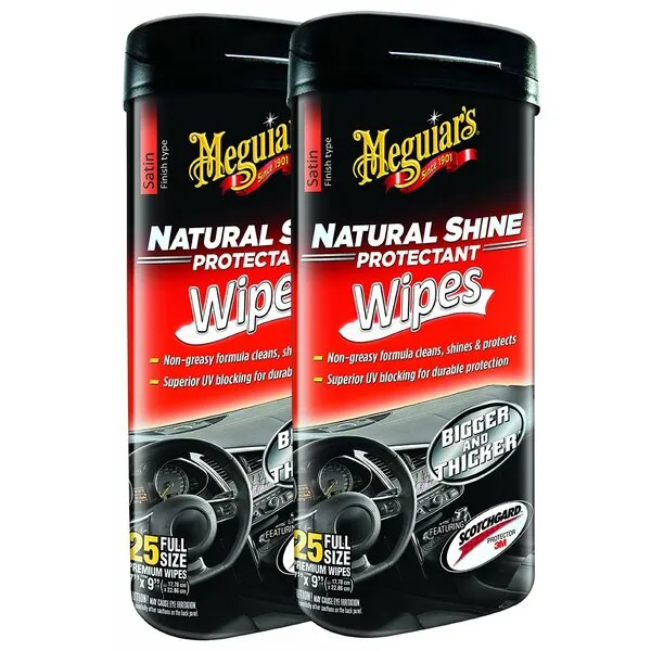 Meguiar\'s Natural Shine Wipes Auto Surface Protector 25 pk2