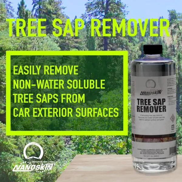 Nanoskin Tree Sap Remover 32 Oz. - Instant, Safe Car Detailing Solution | Optimized for Paint, Glass, Plastic & Trim | Compatible with Microfiber & Terry Cloth | Fast-Acting, Multi-Surface Application