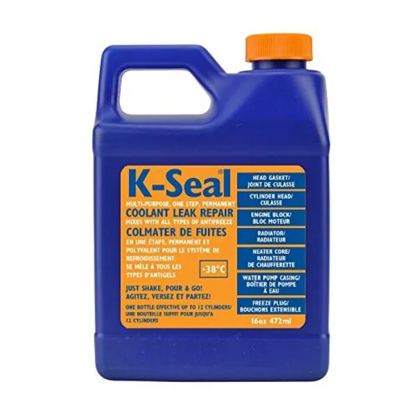 K-SEAL Coolant Leak Repair, ST9501 472ml Multi-Purpose Formula Stops Leaks in the Radiator, Head Gasket, Block, Water Pump Casing, Heater Core, Freeze Plug - Pour and Go - Designed for Canadian Market