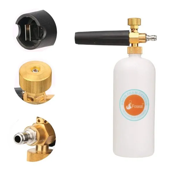 Foseal Adjustable Snow Foam Cannon with Heavy Duty Brass Knob, 1/4