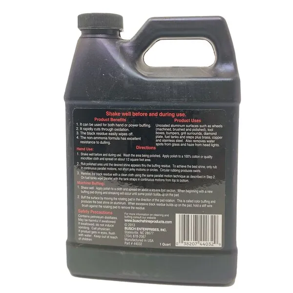 Busch Aluminum Polish Super Shine for uncoated Aluminum - 32oz