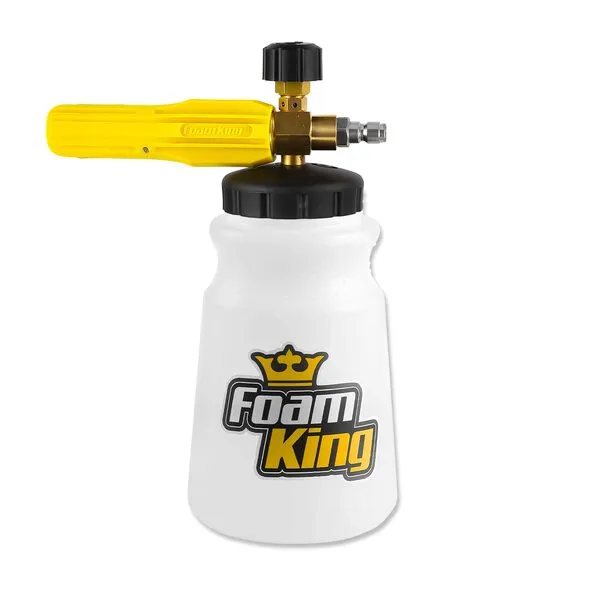 Foam King™ Foam Cannon Pressure Washer, Soap Cannon Pressure Washer, Car Wash Foam Gun Sprayer - Wide Neck, Wide Base, Heavy Duty Pressure Washer Foam Soap Dispenser, Car Detailing Snow Foam Blaster