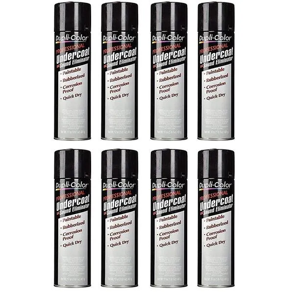 Dupli-Color UC102 Professional Rubberized Undercoat and Sound Eliminator - 17 oz. (8 Pack)